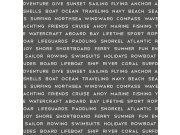 Vliesová tapeta černá s nápisy 138962, Regatta Crew, Esta Home