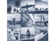 Modrá vliesová tapeta Surfing 138954, Regatta Crew, Esta Home