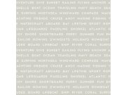 Vliesová tapeta šedá s nápisy 138958, Regatta Crew, Esta Home