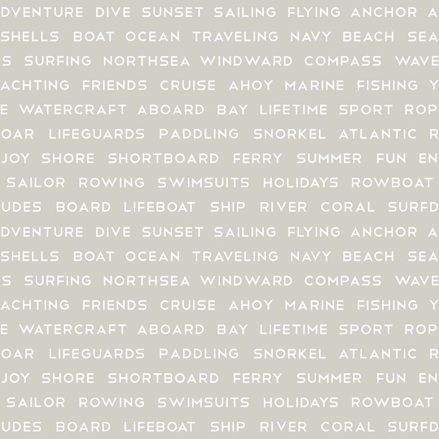 Vliesová tapeta šedá s nápisy 138958, Regatta Crew, Esta Home - Tapety na zeď