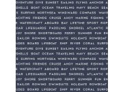 Modrá vliesová tapeta s nápisy 138961, Regatta Crew, Esta Home