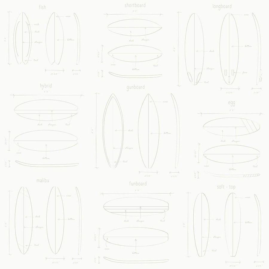 Tapety Yara - Tapety na zeď - Přírodní vliesová tapeta s nákresy surfů 128869, Regatta Crew, Esta Přírodní vliesová tapeta s nákresy surfů 128869, Regatta Crew, Esta - Tapety na zeď