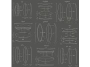 Černá vliesová tapeta s nákresy surfů 128872, Regatta Crew, Esta Home