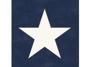 Tmavě modrá vliesová tapeta s bílými hvězdami 136454, Regatta Crew, Esta Home