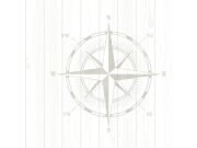 Vliesová tapeta na zeď, Kompas na palubkovém podkladu 138974, Regatta Crew, Esta Home