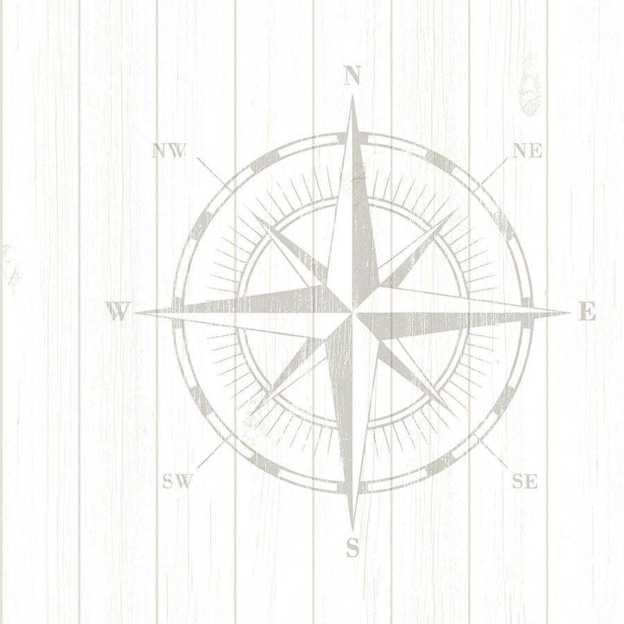 Vliesová tapeta na zeď, Kompas na palubkovém podkladu 138974, Regatta Crew, Esta Home - Tapety na zeď