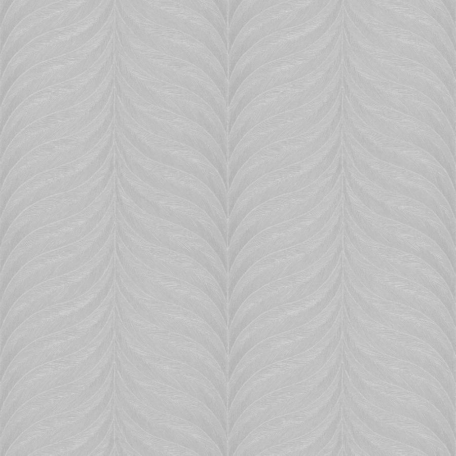 Stříbrná vliesová tapeta na zeď, grafický motiv peříček EE1306, Elementum, Grandeco - Vliesové tapety