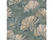 Romantická vliesová tapeta na zeď, motiv květů leknínu EE2005, Elementum, Grandeco