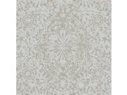 Světlá modro-zelená vliesová tapeta na zeď, zlatý damaškový vzor EE3102, Elementum, Grandeco