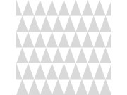 Tapety Yara Tapety dle materiálu Vliesové tapety - Vliesová tapeta s šedými a bílými trojúhelníky 128842, Little Bandits, Esta Vliesová tapeta s šedými a bílými trojúhelníky 128842, Little Bandits, Esta