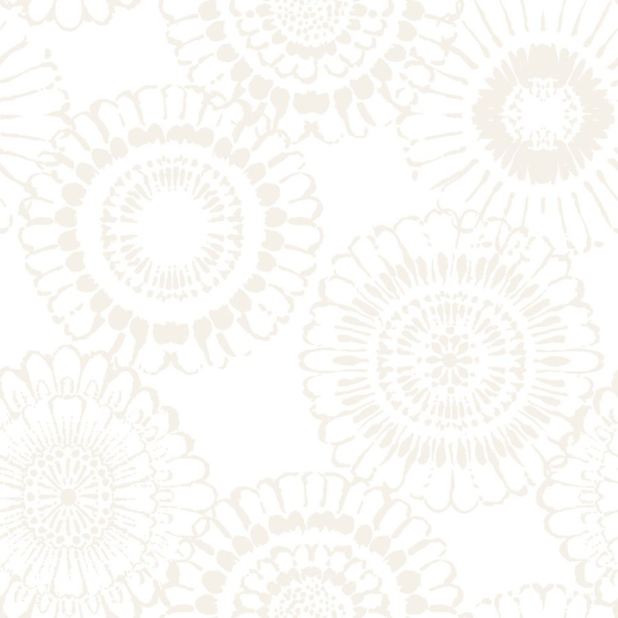 Metalická šedo-bílá vliesová květinová tapeta na zeď 138910, Little Bandits, Esta - Vliesové tapety