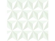 Tapety Yara Tapety dle materiálu Vliesové tapety - Zeleno-bílá vliesová tapeta na zeď, 3D hvězdicový vzor 138913, Little Bandits, Esta Zeleno-bílá vliesová tapeta na zeď, 3D hvězdicový vzor 138913, Little Bandits, Esta