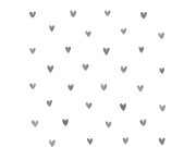 Tapety Yara Tapety dle materiálu Vliesové tapety - Vliesová tapeta bílá s šedými vintage srdíčky 138914, Little Bandits, Esta Vliesová tapeta bílá s šedými vintage srdíčky 138914, Little Bandits, Esta