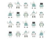 Vliesová tapeta na zeď dětská, Roboti 138938, Little Bandits, Esta