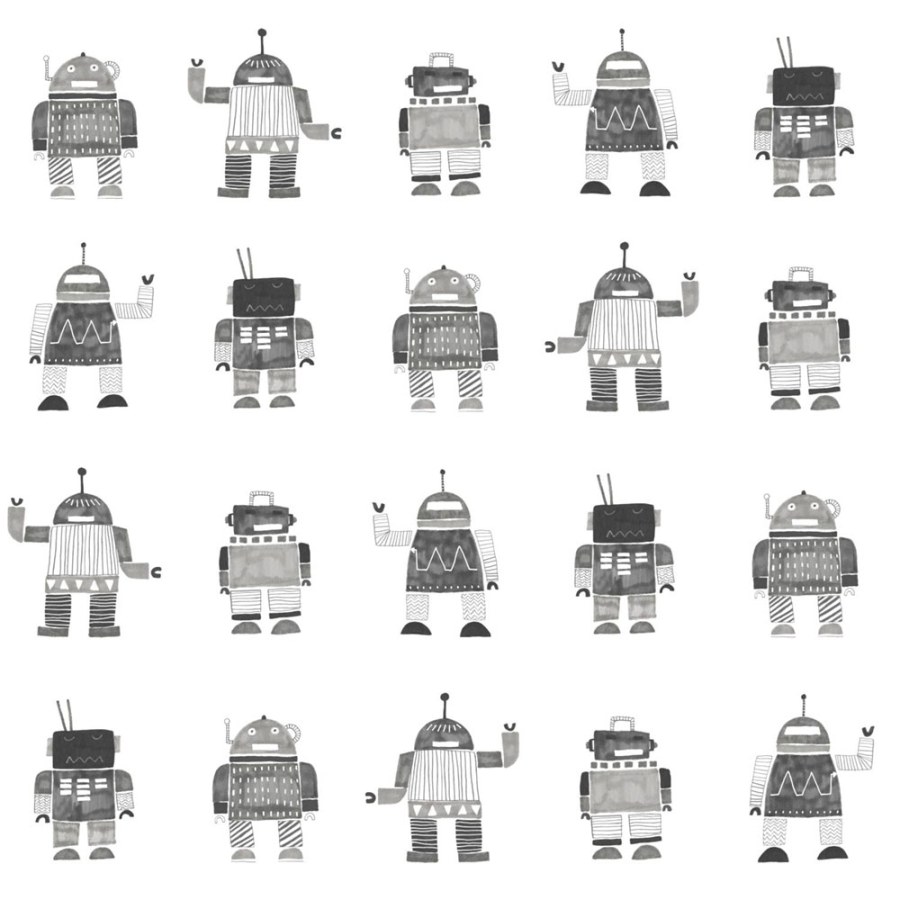 Vliesová tapeta na zeď dětská, Roboti 138939, Little Bandits, Esta - Vliesové tapety