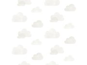Vliesová tapeta bílá s šedými mráčky 138945, Little Bandits, Esta Tapety Yara - Esta Home