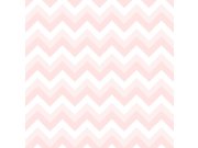 Tapety Yara Tapety dle materiálu Vliesové tapety - Bílorůžová vliesová tapeta na zeď, geometrický cik cak vzor 128857, Little Bandits, Esta Bílorůžová vliesová tapeta na zeď, geometrický cik cak vzor 128857, Little Bandits, Esta