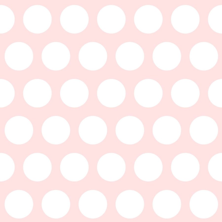 Růžová vliesová tapeta s bílými puntíky 128859, Little Bandits, Esta - Vliesové tapety
