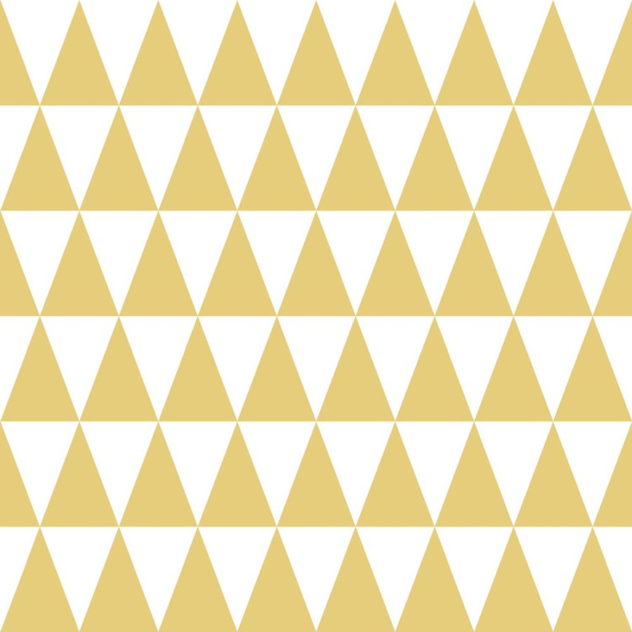 Vliesová tapeta s okrovými a bílými trojúhelníky 128863, Little Bandits, Esta - Vliesové tapety