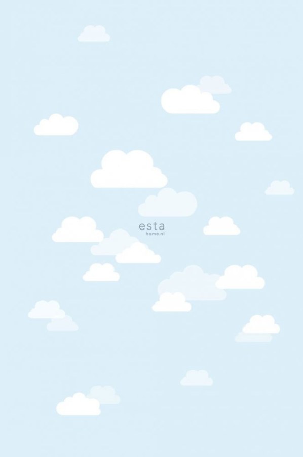 Tapety Yara - Tapety dle materiálu - Vliesové tapety - Vliesová modrá dětská tapeta s bílými mráčky 158842, 1,86 x 2,79 m, Little Bandits, Esta Vliesová modrá dětská tapeta s bílými mráčky 158842, 1,86 x 2,79 m, Little Bandits, Esta - Vliesové tapety