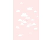 Tapety Yara Tapety dle materiálu Vliesové tapety - Vliesová růžová dětská tapeta s bílými mráčky 158843, 1,86 x 2,79 m, Little Bandits, Esta Vliesová růžová dětská tapeta s bílými mráčky 158843, 1,86 x 2,79 m, Little Bandits, Esta