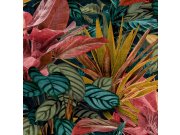 Vliesová tapeta na zed, tropické listy WL2002, Wanderlust, Grandeco