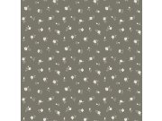 Hnědá vliesová tapeta s květinovým vzorem 139238, Forest Friends, Vintage Flowers, Esta