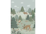 Tapety Yara Tapety dle materiálu Vliesové tapety - Dětská vliesová fototapeta s lesními zvířátky, 159257, To the Moon and Back, Esta Home Dětská vliesová fototapeta s lesními zvířátky, 159257, To the Moon and Back, Esta Home