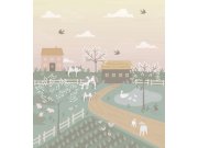 Dětská vliesová fototapeta na zeď, zvířátka ze statku, 159241, To the Moon and Back, Esta Home