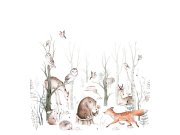 Dětská vliesová fototapeta s lesními zvířátky, 159240, To the Moon and Back, Esta Home