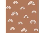 Hnědá vliesová tapeta na zeď, duha, 139383, To the Moon and Back, Esta Home