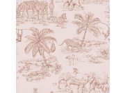 Béžová vliesová tapeta na zeď, Zvířata, 139348, To the Moon and Back, Esta Home