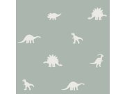 Zelená dětská vliesová tapeta s dinosaury 139284, To the Moon and Back, Esta Home