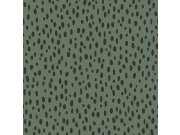 Vliesová tapeta na zeď zelená s černými nepravidelnými ovály 139258, Forest Friends, Esta