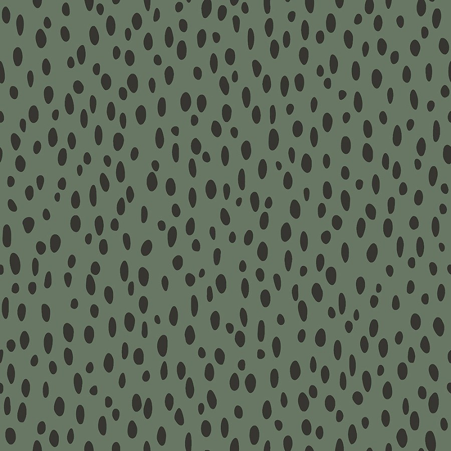 Tapety Yara - Tapety dle materiálu - Vliesové tapety - Vliesová tapeta na zeď zelená s černými nepravidelnými ovály 139258, Forest Friends, Esta Vliesová tapeta na zeď zelená s černými nepravidelnými ovály 139258, Forest Friends, Esta - Vliesové tapety