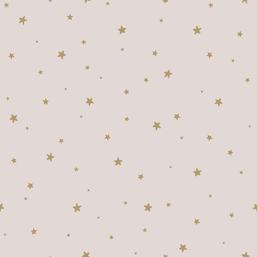Starorůžová vliesová tapeta se zlatými hvězdičkami 139260, Forest Friends, Esta - Vliesové tapety