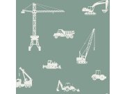 Vliesová tapeta pro kluky Auta, bagry, jeřáby, traktory 139264, Forest Friends, Esta