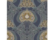 Květinová vliesová tapeta na zeď, modrá, 139572, Bloom, Esta Home