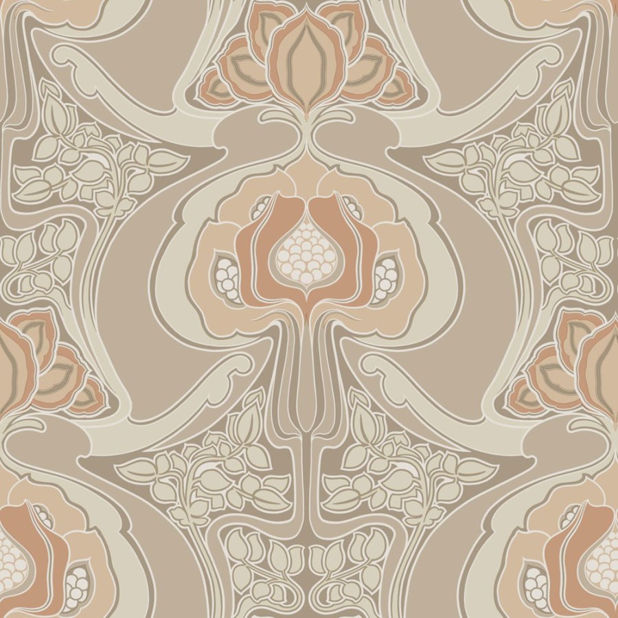 Květinová vliesová tapeta na zeď, béžová, 139569, Bloom, Esta Home - Vliesové tapety