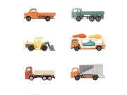 Vliesová tapeta pro kluky Auta, náklaďáky, bagry 159048, 0,5 x 9m, Forest Friends, Esta