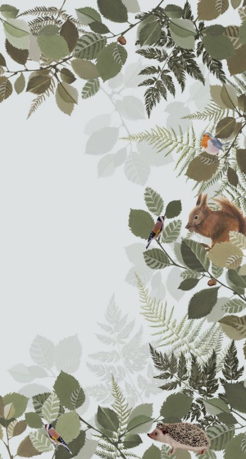 Vliesová obrazová tapeta Les, lesní zvířátka 159051, 150 x 279 cm, Forest Friends, Esta - Vliesové tapety