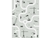 Vliesová obrazová tapeta Silnice, traktory, jeřáby 159058, 200 x 279 cm, Forest Friends, Esta