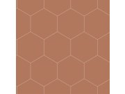 Geometrická vliesová tapeta na zeď, hnědá, 139376 Bloom, Esta Home