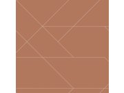 Geometrická vliesová tapeta na zeď, hnědá, 139373, Bloom, Esta Home