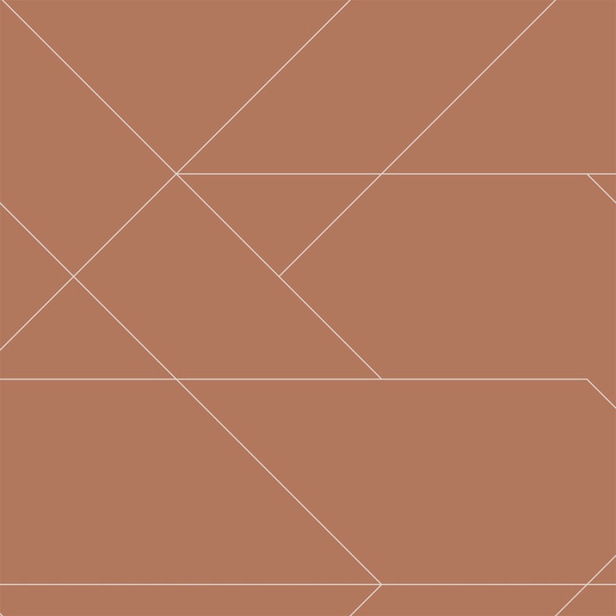 Geometrická vliesová tapeta na zeď, hnědá, 139373, Bloom, Esta Home - Vliesové tapety