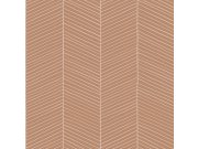 Geometrická vliesová tapeta na zeď, hnědá, 139357, Bloom, Esta Home