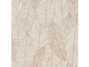 Vliesová tapeta na zeď, listy, béžová, 139352, Bloom, Esta Home