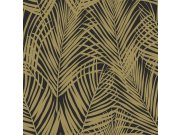 Vliesová tapeta na zeď, palmové listy, černo-zlatá, 139318, Bloom, Esta Home