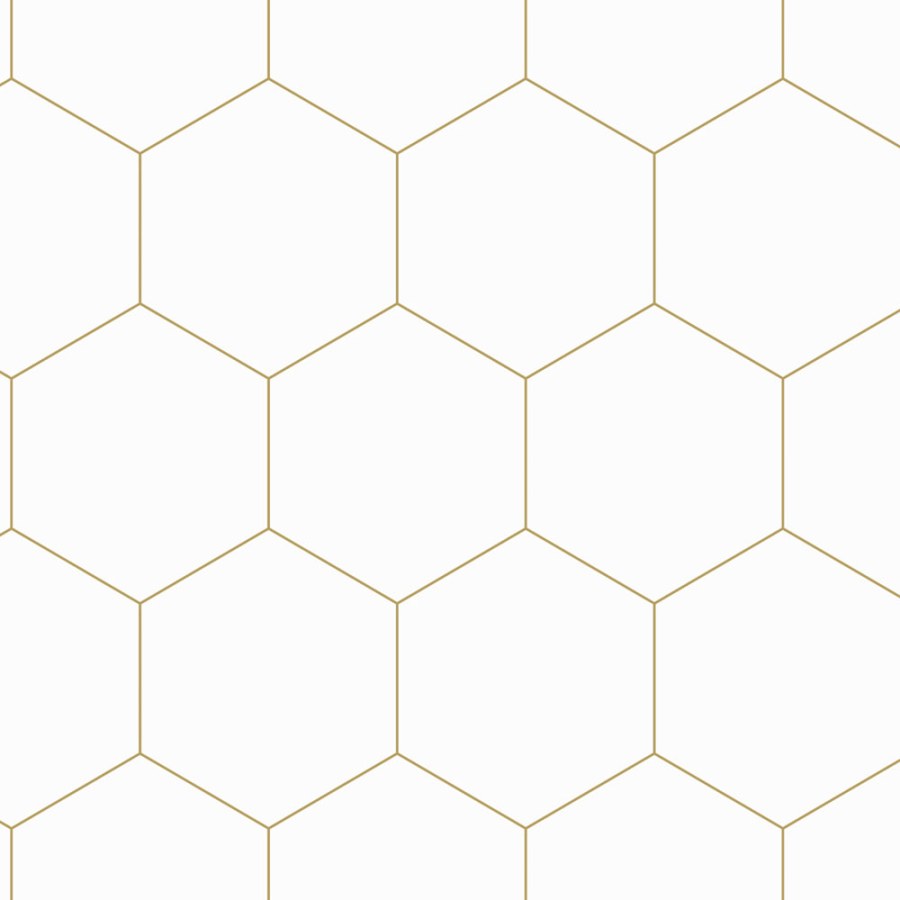 Geometrická vliesová tapeta na zeď, bílo-zlatá, 139312, Bloom, Esta Home - Vliesové tapety