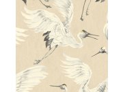 Krémová /béžová vliesová tapeta na zeď, ptáci v letu 317350, Oasis, Eijffinger Tapety Yara - Eijffinger